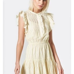 Joie Krystina B Elegant Cream Ruffle Dress